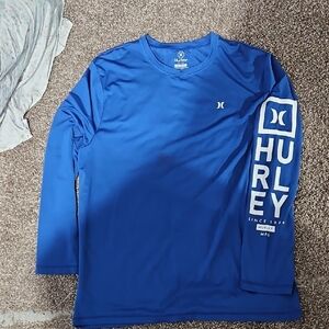 Hurley Vibrant Blue Logo Long Sleeve Tee
